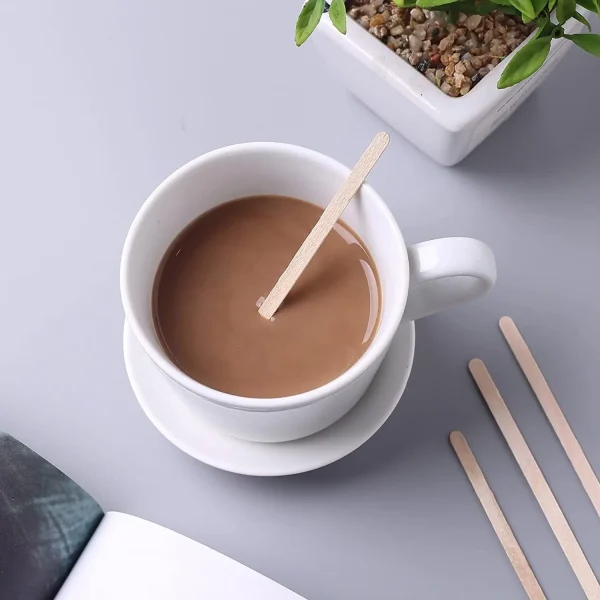 Coffee/Tea Wooden Stirrer Sticks with Round end - Image 4