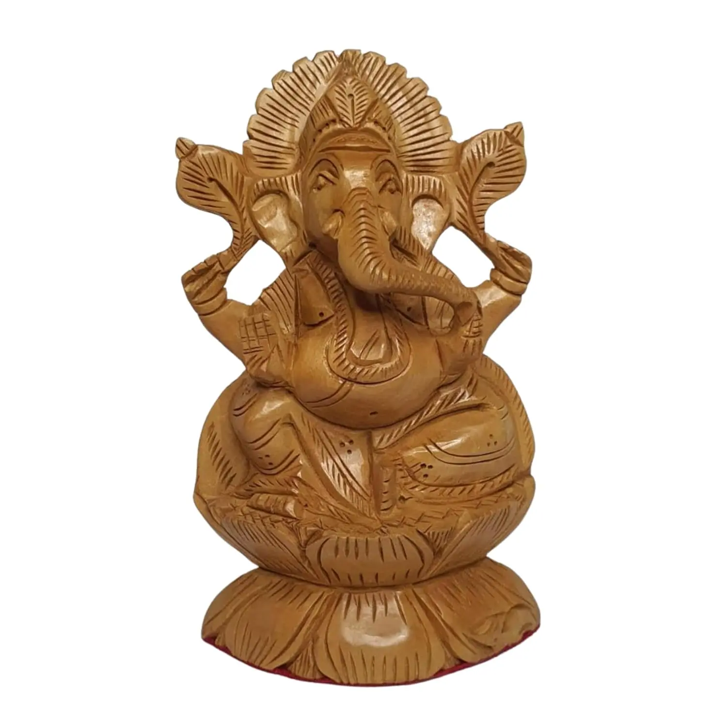 Lord Ganesha Wooden Statue - Image 5