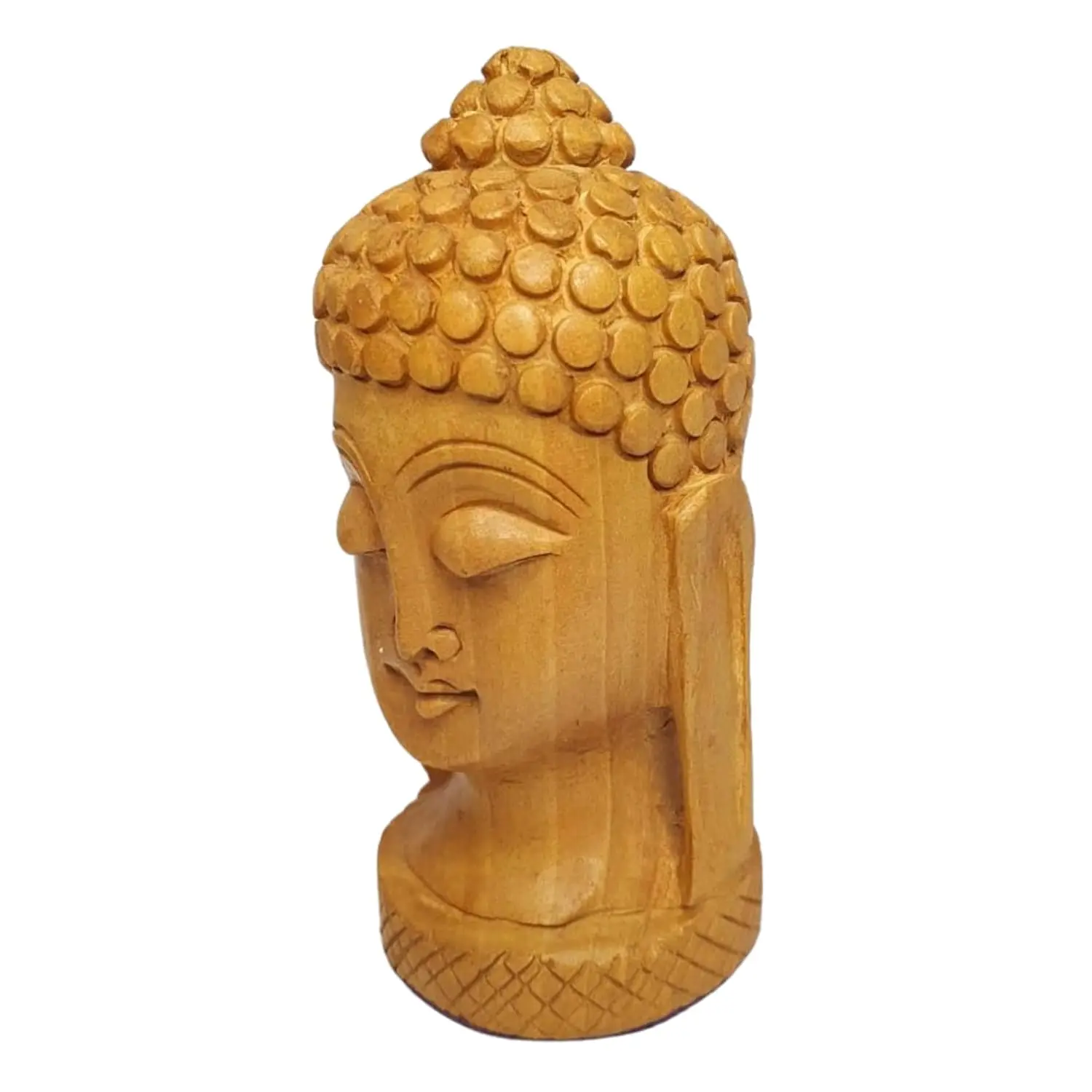 Wooden buddha face and head showpiece buddhist statues - Image 4