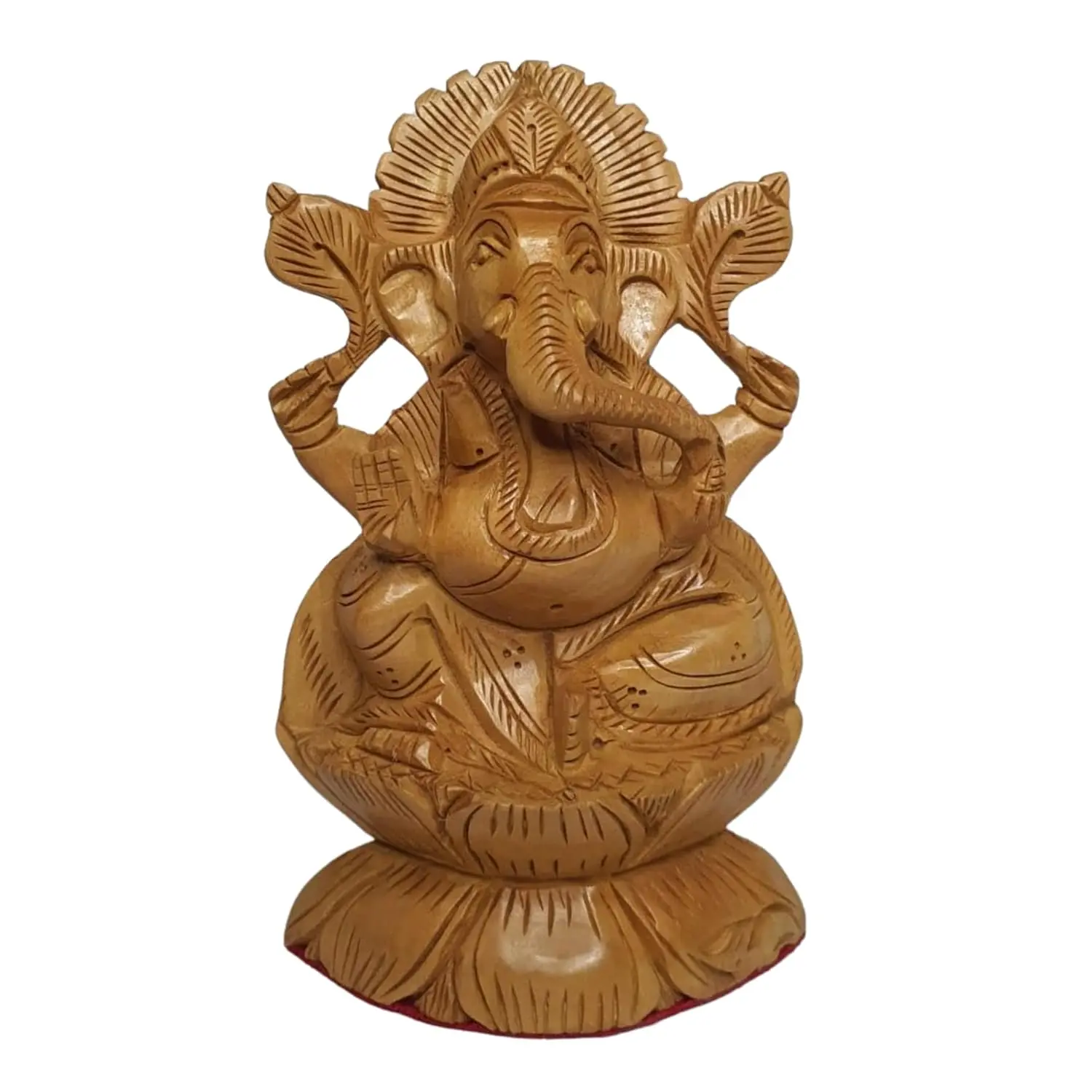 Lord Ganesha Wooden Statue - Image 4