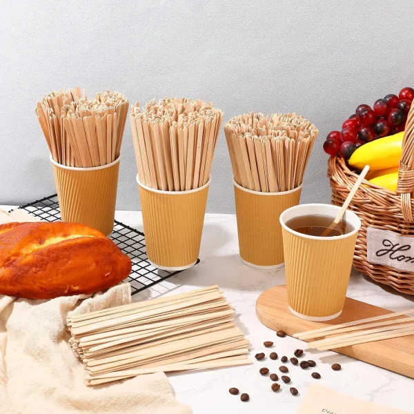 Coffee/Tea Wooden Stirrer Sticks with Round end - Image 5