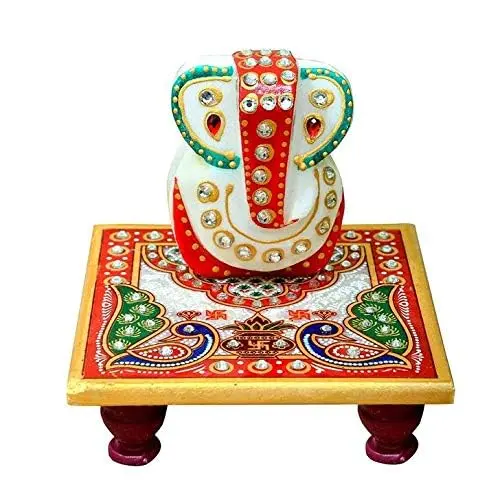 Marble Ganesh Ji, Chowki