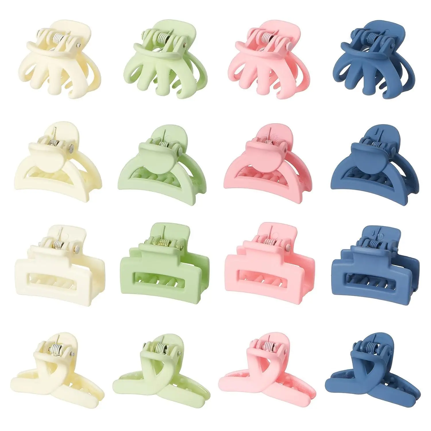 AKSR Mini Hair Claw Clips Set, Pastel Colors, Plastic, Small Size, No-Slip Grip, Modern Design for Daily Use, 6 Pack - Image 6